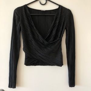 Zara long sleeve crop top